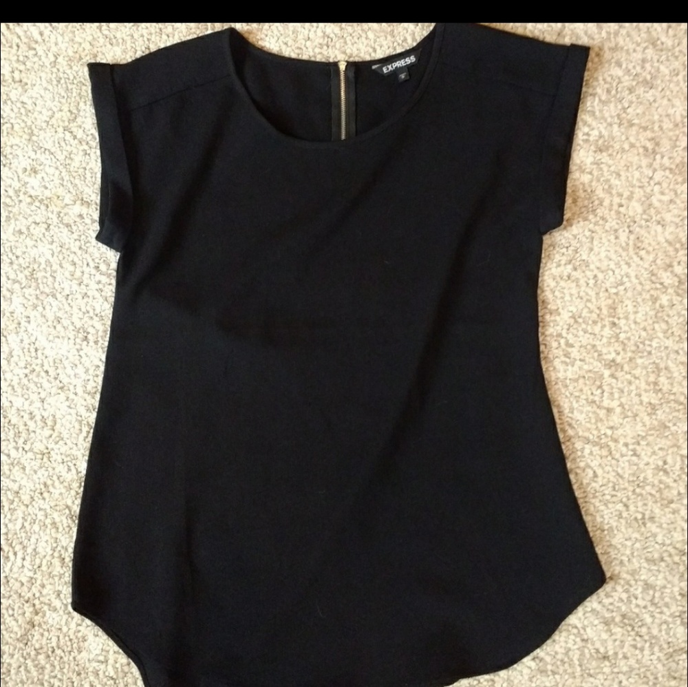 Express half zip back top